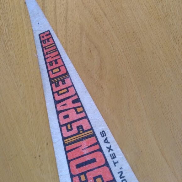 Vintage 60s Johnson Space Center Apollo 2 Moon Landing Pennant Flag - Picture 5 of 7